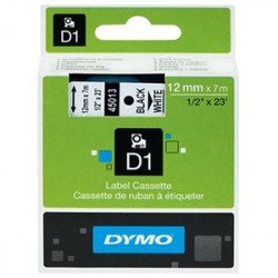 NASTRO DYMO D1 12X7 NERO/TRASPARENTE