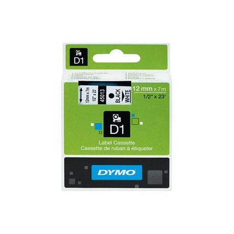 NASTRO DYMO D1 12X7 NERO/TRASPARENTE