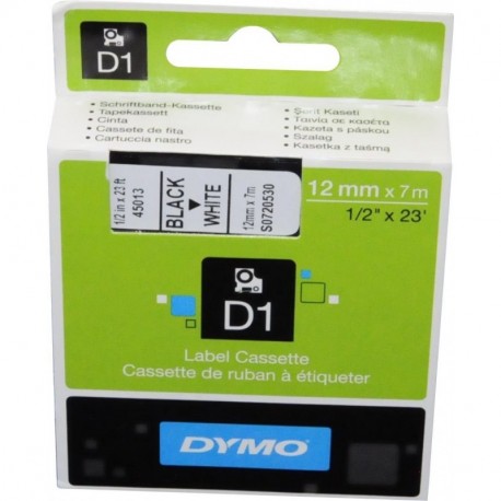 NASTRO DYMO D1 12X7 NERO/BIANCO