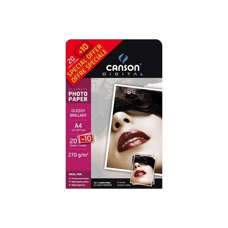 CARTA FOTOGRAFICA GLOSSY 20+10 A4  270G