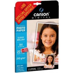 CARTA FOTOGRAFICA GLOSSY 20+10 A4 210G