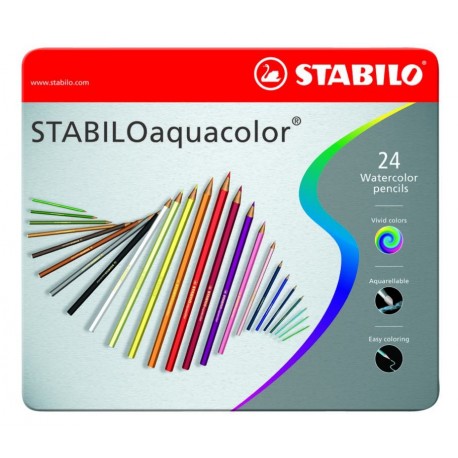 PASTELLI STABILO AQUACOLOR 24PZ SC.