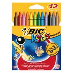 PASTELLI BIC A CERA KIDS PLASTIDECOR 12