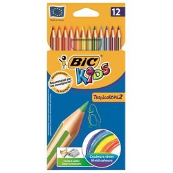 Z/ PASTELLI BIC KIDS TROPICOLORS2 12PZ