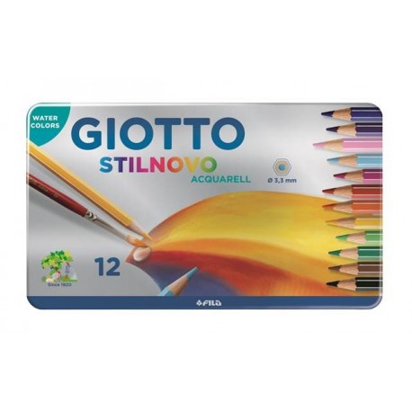 PASTELLI GIOTTO STILNOVO ACQUARELL 12PZ