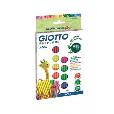 GIOTTO PATPLUME 8X33G COLORI FLUO