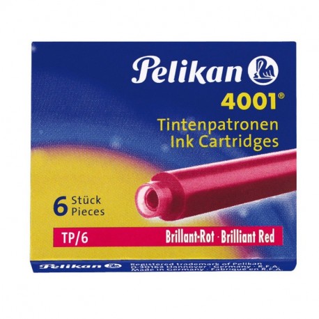 CARTUCCE STILOGRAFICHE 4001 TP/6 ROSSO