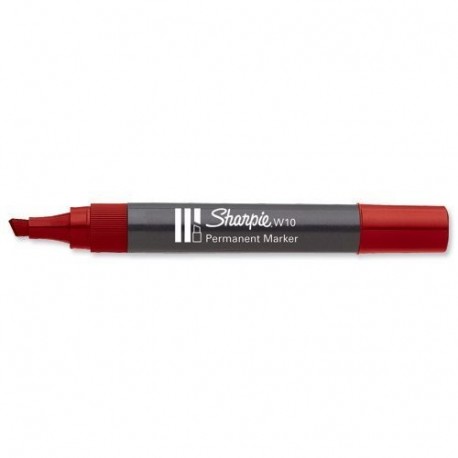 PENNARELLO SHARPIE W10 P.SCALPELLO ROSSO