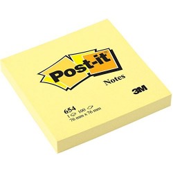 POST-IT 3M 654-N GIALLO CANARY 76X76