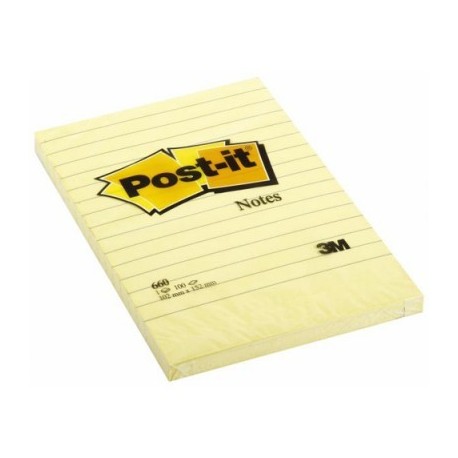 POST-IT 3M 660 GIALLO RIGHE102X152