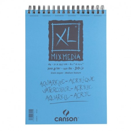 ALBUM CANSON XL MIX MEDIA A4 300GR SPIRA