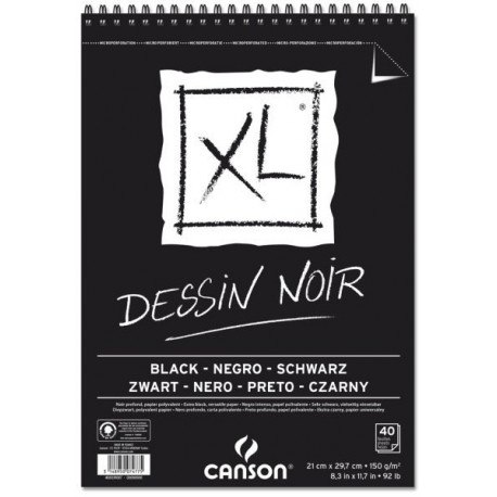 ALBUM CANSON XL NERO A4 150GR SPIRALATO