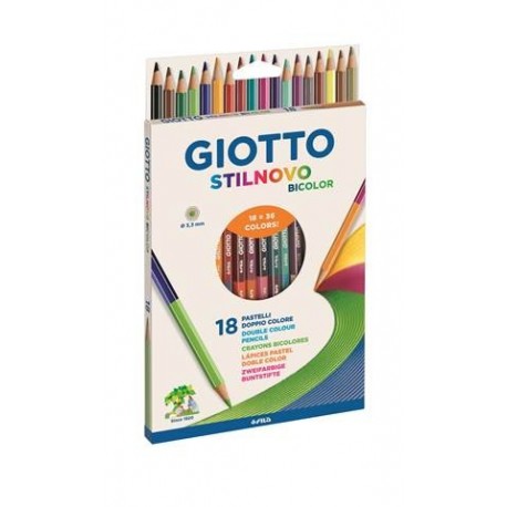 PASTELLI GIOTTO STILNOVO BICOLOR 18PZ