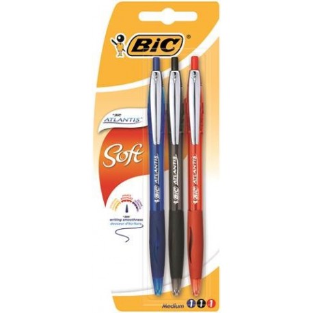 PENNA ATLANTIS ASSORTITE BIC BLISTER 3PZ