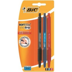 PENNA SOFT FEEL CLIC GRIP BIC BLISTER 3P