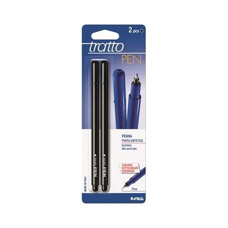 PENNARELLI TRATTO PEN NERO BLISTER 2PZ