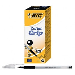 PENNA BIC CRISTAL GRIP NERO 1MM (20PZ)