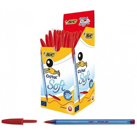 PENNA BIC CRISTAL SOFT ROSSO P/MEDIA