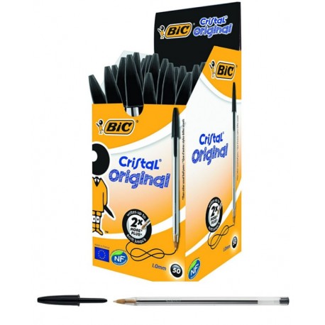 PENNA BIC CRISTAL ORIG.NERA P/MEDIA 1,0M