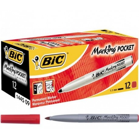 PENNARELLO BIC MARKING POCKET 1445 ROSSO