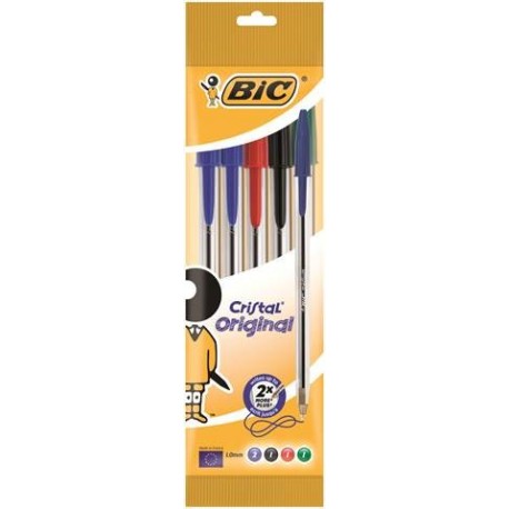 PENNA CRISTAL ASS. P/M BIC BLISTER 5PZ