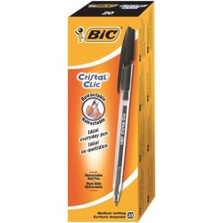 PENNA BIC CRISTAL CLIC NERO P/MEDIA