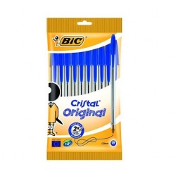 PENNE CRISTAL BLU P/M BIC BLISTER 10PZ