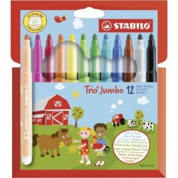 PENNARELLI STABILO TRIO JUMBO 12PZ -