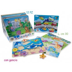 PUZZLE LEGNO FUNNY COLORATI - 40429