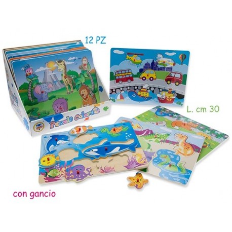 PUZZLE LEGNO FUNNY COLORATI - 40429