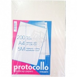 FOGLI PROTOCOLLO A4 200FF 5MM BLASETTI