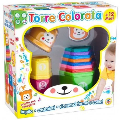 BABY TORRE COLORATA C/SONAGLIO ORSETTO