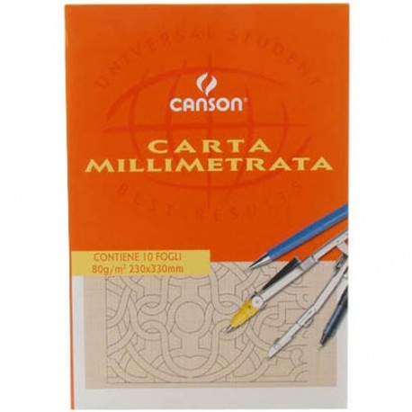 BLOCCO CANSON CARTA MILLIMETRATA A4+