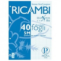 RICAMBI PIGNA A4 5M 80GR 40F. - 0062903