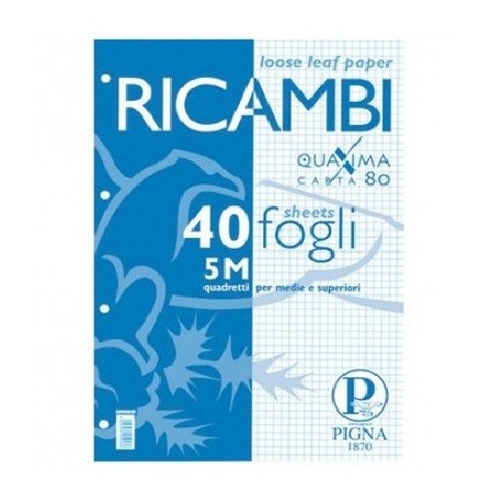 RICAMBI PIGNA A4 5M 80GR 40F. - 0062903