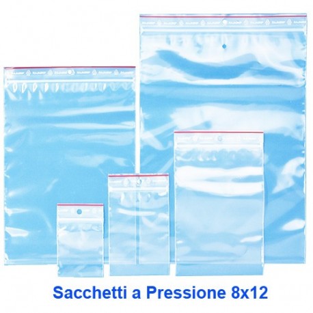 SACCHETTI A PRESSIONE CM 8X12 100PZ