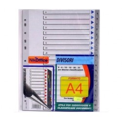 DIVISORI A-Z A4  PLASTIFICATO - 01NIK127