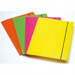 CARTELLINA CON ELASTICO 35X25 FLUO