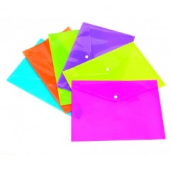 BUSTA CON BOTTONE A6 FLUO TQ  - 2054