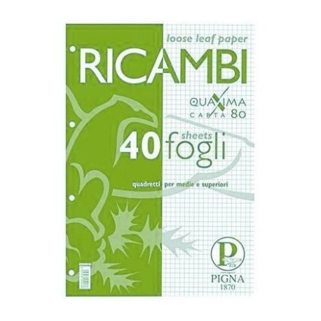 RICAMBI PIGNA A4 4M 80GR 40F.- 0062903