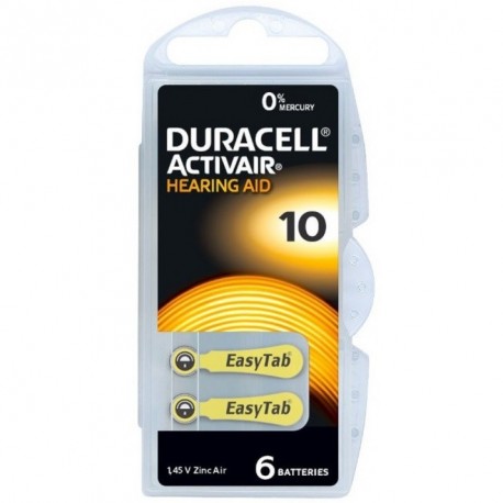 BATTERIE DURACELL ACUSTICA 10 GIALLO 6PZ