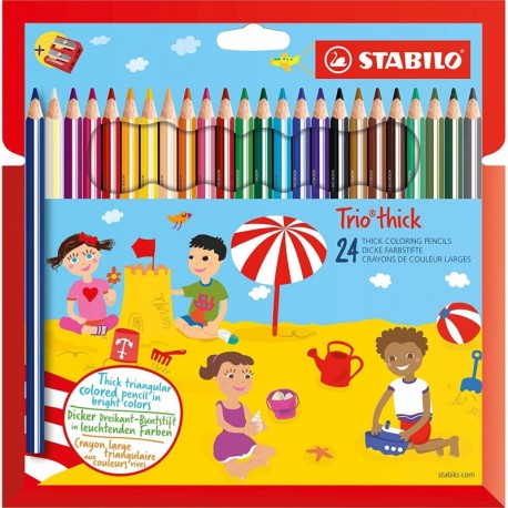 PASTELLI STABILO MAXI TRIO 24PZ +