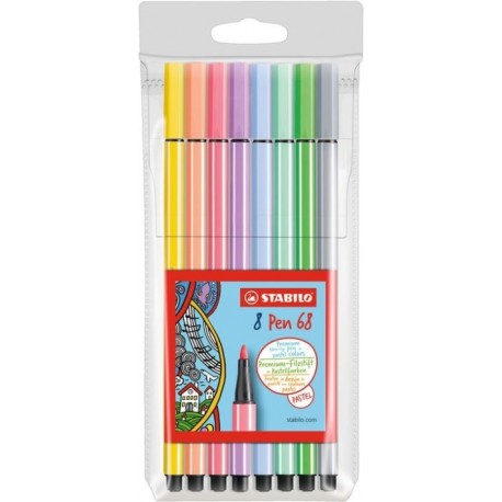 PENNARELLI STABILO PEN68 COLORI PASTEL