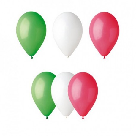 50 PALLONCINI COLORI BANDIERA ITALIA