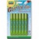 TUBO COLLA GLITTER VERDE 10,5ML 6PZ