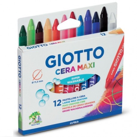 PASTELLI GIOTTO CERA MAXI 12PZ