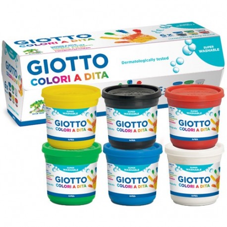 GIOTTO COLORI A DITA 200ML 6PZ - 535000