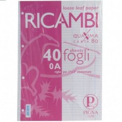 RICAMBI PIGNA A4 A 80GR 40F.- 0062903