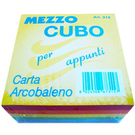 CUBO 9X9X4 CARTA ARCOBALENO