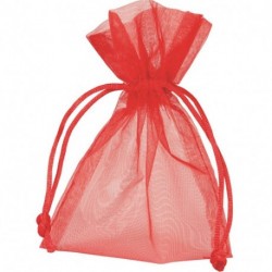 BUSTA ORGANZA 9X12 CM ROSSO - 762 08